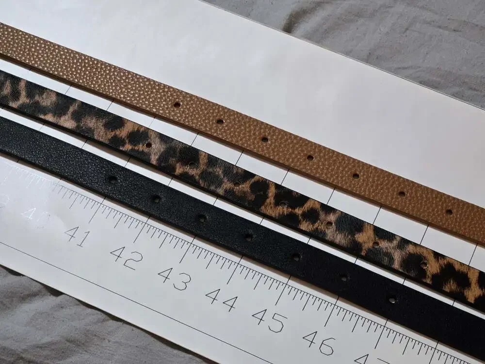 Steve Madden Women's 3-For-1 Belt Set Brown Leopard Black Size 2X